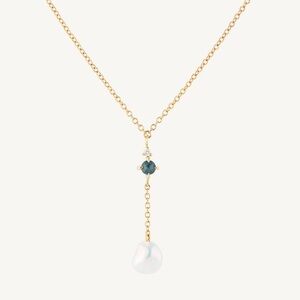 NWT Catbird Exclusive Lunar Mirage Diamond & Pearl 14k Gold Necklace